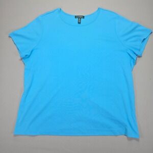 Lauren Ralph Lauren‎ Cotton T-Shirt Crew Neck Short Sleeve Top Plus Size 3X